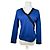 Vintage Yves Saint Laurent V-Ausschnitt Pullover Blau Schwarz