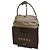 Vintage Gucci Canvas Leder Mini Tasche Grau Braun Khaki