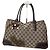 Vintage Gucci Monogramm Canvas Leder Handtasche Beige Braun