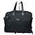 Schwarze Reisetasche aus Polyester mit vintage Prada Dreieckslogo
