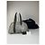 Vintage Chanel Polyester Duffel Bag Silber Schwarz - Ansicht 15