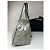 Vintage Chanel Polyester Duffel Bag Silber Schwarz - Ansicht 6