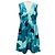 Vestido de cóctel de seda sin mangas con estampado floral turquesa de Lela Rose Azul