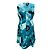 Vestido de cóctel de seda sin mangas con estampado floral turquesa de Lela Rose Azul - vista 3