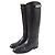 Botas de couro com fivela Kelly da Hermès Preto