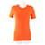 Hermès Kurzarm-Silk-Strickpullover mit geprägtem Rundhalsausschnitt Orange  - Ansicht 1