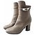 Botas curtas de couro com fivela Kelly da Hermès Cinza