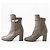 Botas curtas de couro com fivela Kelly da Hermès Cinza - vista 4