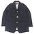 Veste en duvet en polyester Thom Browne MJD085X Bleu Bleu Marine