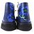 Lederstiefel KENZOWAVE NIGO mit Mohnblumenprint Kenzo Blau Marineblau - Ansicht 3