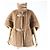Max Mara RODANO TEDDY BEAR Poncho de seda camelo Marrom