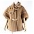 Max Mara RODANO TEDDY BEAR Poncho de seda camelo Marrom - vista 2