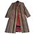 Cappotto lungo Etro a righe multicolore in lana Marrone