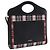 Borsa a tracolla mini in tela a quadri nera Burberry Nero - vista 3