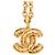 Collana pendente CC trapuntata in oro placcato Chanel D'oro