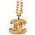 Collana pendente CC trapuntata in oro placcato Chanel D'oro - vista 2