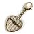 Portachiavi in metallo dorato Chanel con cuore CC Coco D'oro - vista 4
