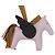 Charm per borsa Hermès Rodeo Pegasus PM Rosa Damier ebene - vista 3