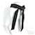 Fascia per capelli in seta CHANEL Nero