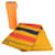 Hermès Sciarpa in Lana Rocabar HERMES Rosso Giallo Blu navy  - vista 12