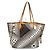 Louis Vuitton Monogram Pumpkin Dot Neverfull MM Tasche Braun Weiß