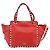 Valentino Garavani Rockstud Tote Mini in Pelle Morbida Rosso - vista 2