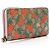 Gucci GG Supreme Strawberry Zip Around Wallet Marrone Beige - vista 2