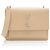 Borsa a Spalla Media Monogram Sunset in Pelle di Vitello Grana Saint Laurent Marrone Beige