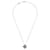 Van Cleef & Arpels Vintage Alhambra Pendant Necklace 18K White Gold and Green Celadon Sevres Porcelain with Diamond Silvery  - view 1