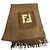 FENDI 2023AW FF Pattern Mouton Shearling Patch Stole Beige