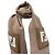 FENDI 2023AW FF Pattern Mouton Shearling Patch Stole Beige - view 6