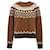 Autre Marque Fair Isle Strickpullover Alainu Braun Schwarz Weiß  - Ansicht 1