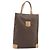Céline Celine Vintage Macadam Canvas and Leather Marrone