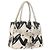 CHANEL Borsa Tote Canvas Bianca Argento CC Auth 170892 Bianco