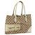 Borsa a mano in tela GG Gucci Beige Oro 07198 Auth 172295