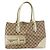 Borsa a mano in tela GG Gucci Beige Oro 07198 Auth 172295 - vista 2