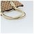 Borsa a mano in tela GG Gucci Beige Oro 07198 Auth 172295 - vista 7