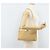 Borsa a Spalla in Tela Trotter Christian Dior Beige Oro Auth 172239 D'oro - vista 20