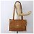 Borsa Tote MCM Logogram Vicetos PVC Marrone Oro Auth 172274 D'oro - vista 24