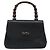 Borsa a mano in pelle Gucci Bamboo nera e oro Auth ep13556 Nero D'oro - vista 2