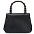 Borsa a mano in pelle Gucci Bamboo nera e oro Auth ep13556 Nero D'oro - vista 3