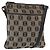 LOEWE Borsa a Spalla Anagram Tela Beige Argento Auth bs33493