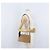 Borsa a Spalla Miu Miu in Pelle Beige Argento Autentica bs33441 - vista 23