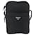 Borsa a Spalla PRADA Nylon Argento Nero Auth 172170 - vista 2
