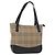 BURBERRY Nova Check Handtasche aus Canvas in Beige mit Gold, Auth bs33397