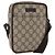 Borsa a spalla GG Supreme in PVC beige e argento di GUCCI 122754 Auth ep13334