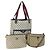 GUCCI GG Canvas GG Plus Sherry Line Tasche PVC 3 Set Beige Marine Auth 155246 Marineblau