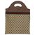 Borsa a mano GUCCI GG Supreme Web Sherry Line PVC Beige Rosso Verde Auth 172091 - vista 3