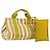 Hermès HERMES Cannes PM Borsa a Mano Tela Gialla Argento Auth 169571 Giallo