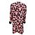 Vestido mini de seda de manga larga con estampado floral Marni negro / rosa / rojo Multicolor - vista 3